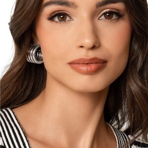 Continuous Construction Silver Earrings